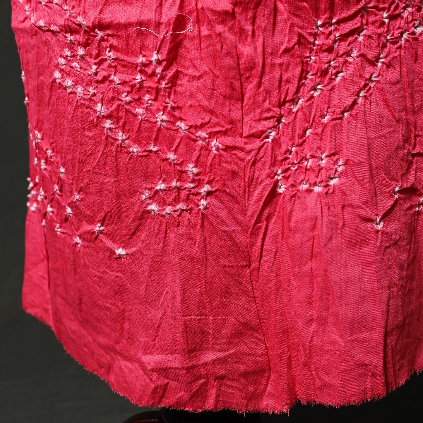 Kutch tie-dye satin cotton bandhani 3pc unstitched dress