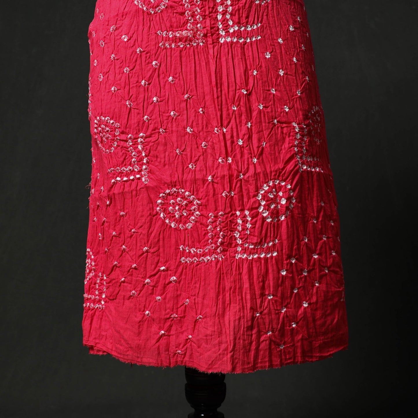 Kutch tie-dye satin cotton bandhani 3pc unstitched dress
