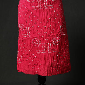 Kutch tie-dye satin cotton bandhani 3pc unstitched dress
