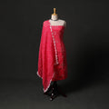 Kutch tie-dye satin cotton bandhani 3pc unstitched dress