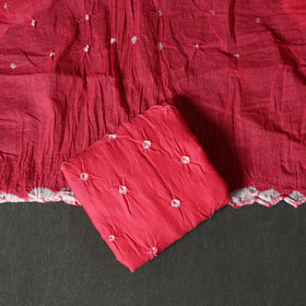 Kutch tie-dye satin cotton bandhani 3pc unstitched dress