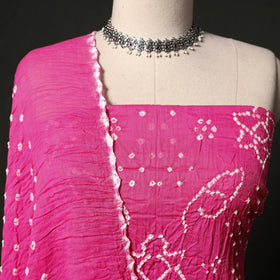 Kutch tie-dye satin cotton bandhani 3pc unstitched dress