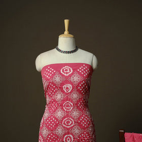 Kutch tie-dye satin cotton bandhani 3pc unstitched dress
