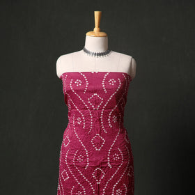 Kutch tie-dye satin cotton bandhani 3pc unstitched dress