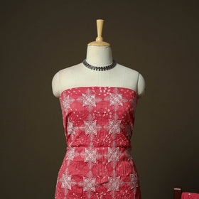 Kutch tie-dye satin cotton bandhani 3pc unstitched dress