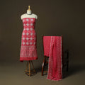 Kutch tie-dye satin cotton bandhani 3pc unstitched dress