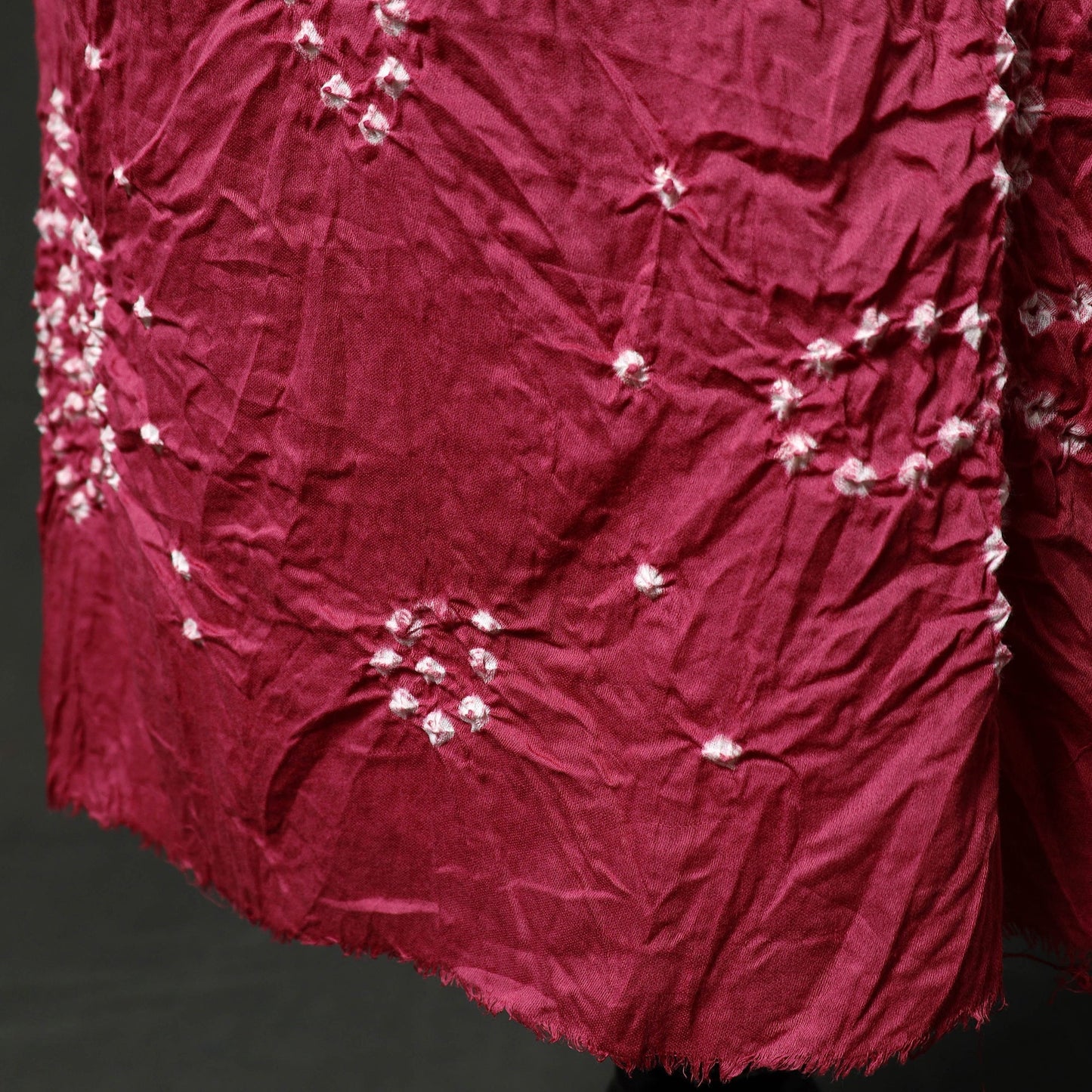 Kutch tie-dye satin cotton bandhani 3pc unstitched dress