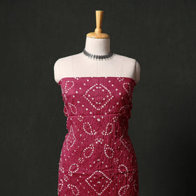 Kutch tie-dye satin cotton bandhani 3pc unstitched dress