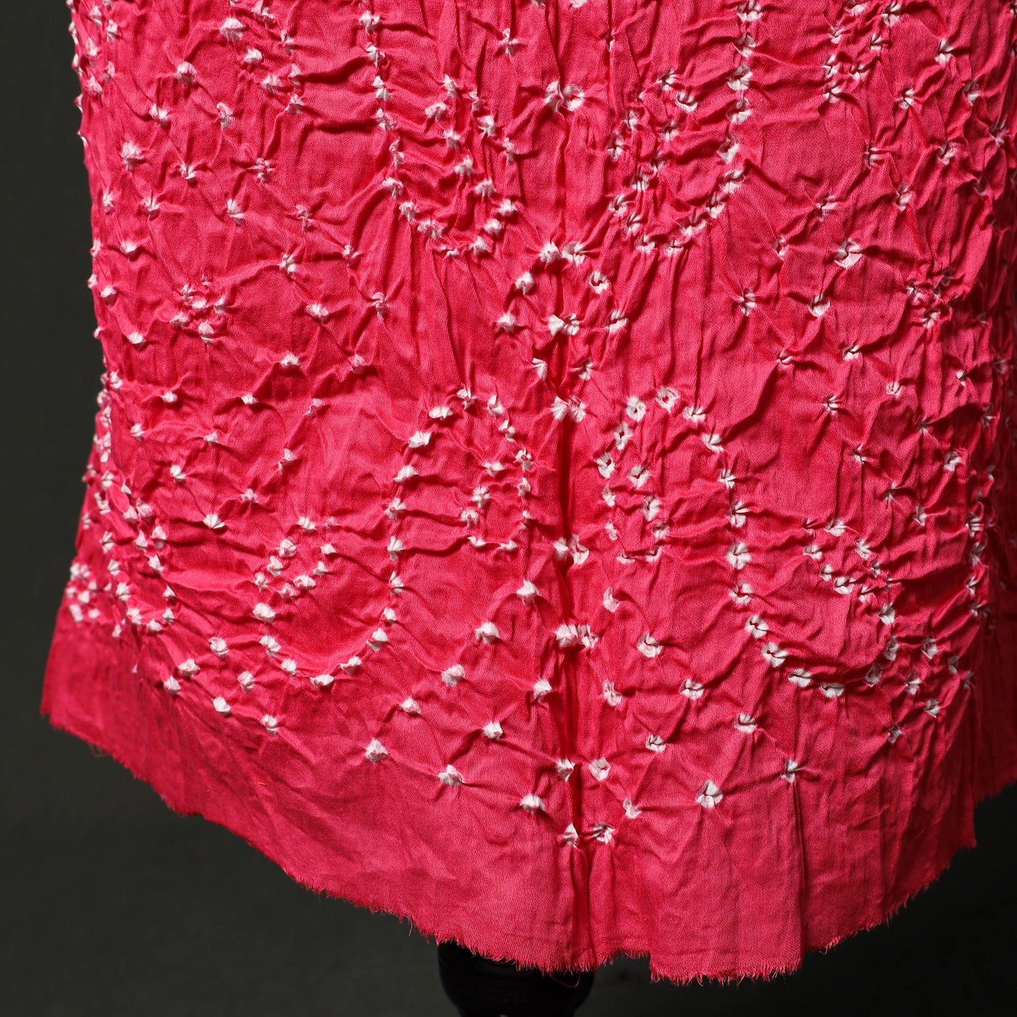 Kutch tie-dye satin cotton bandhani 3pc unstitched dress