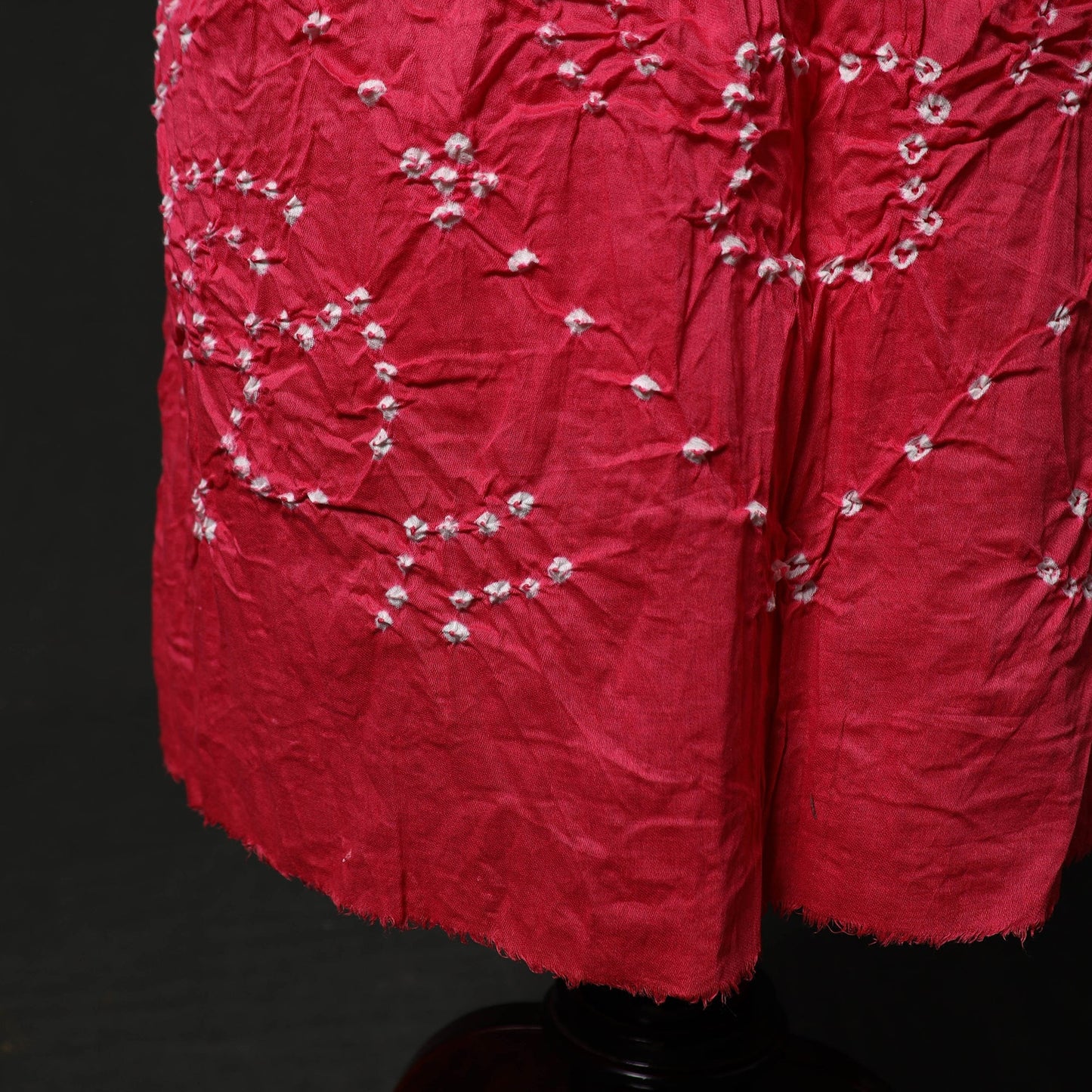 Kutch tie-dye satin cotton bandhani 3pc unstitched dress