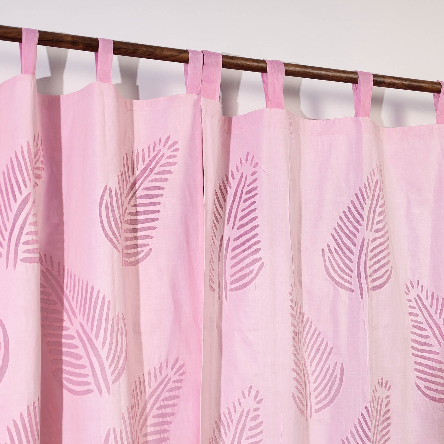 Leaves Cutwork Cotton Barmer Applique Door Curtain