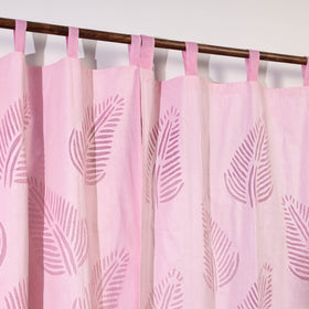 Leaves Cutwork Cotton Barmer Applique Door Curtain