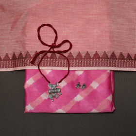 Leheriya tie-dye handloom chanderi silk 2pc unstitched