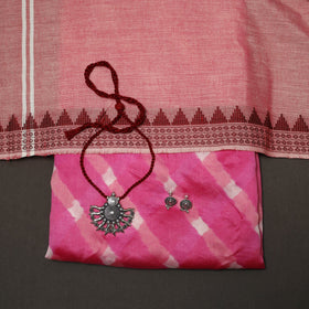 Leheriya tie-dye handloom chanderi silk 2pc unstitched