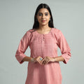 Buy Jhiri Handloom Cotton Pintuck Long Kurta Online l iTokri.com