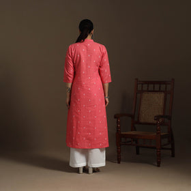 A-line cotton jacquard kurta for women 10 - handcrafted