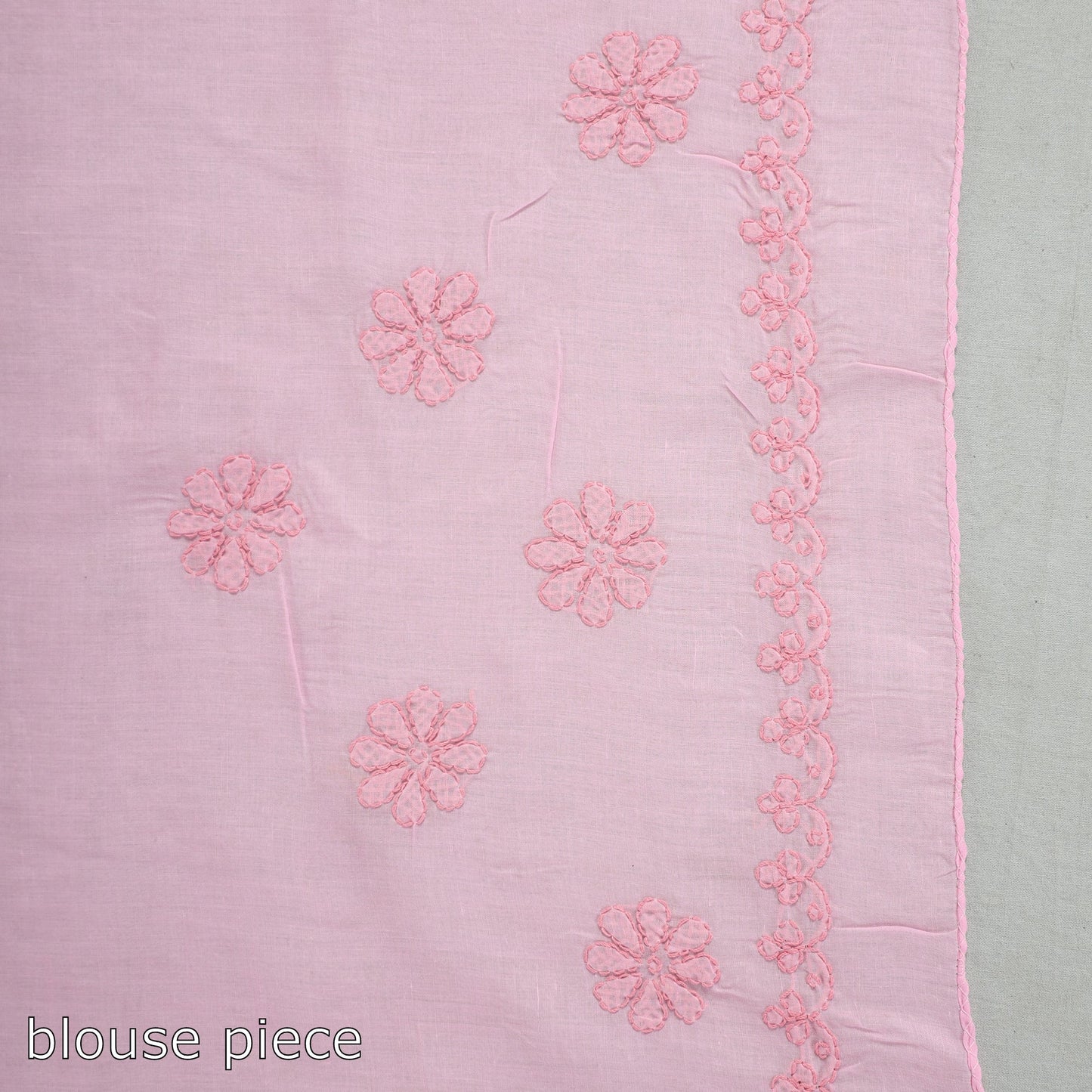 Buy Lucknow Chikankari Hand Embroidery Terivoile Cotton Saree 12 Online at iTokri.com