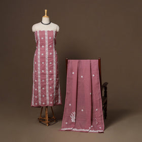 Lucknowi chikankari hand embroidered kota doria cotton 2pc