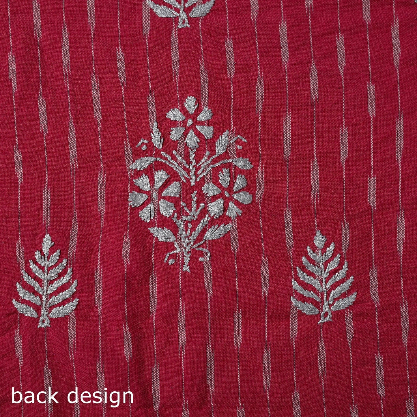 Lucknowi chikankari work pochampally ikat unstitched kurta