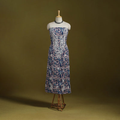 Lucknowi chikankari work sanganeri unstitched kurta