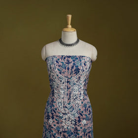 Lucknowi chikankari work sanganeri unstitched kurta