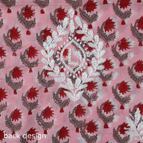 Lucknowi chikankari work sanganeri unstitched kurta