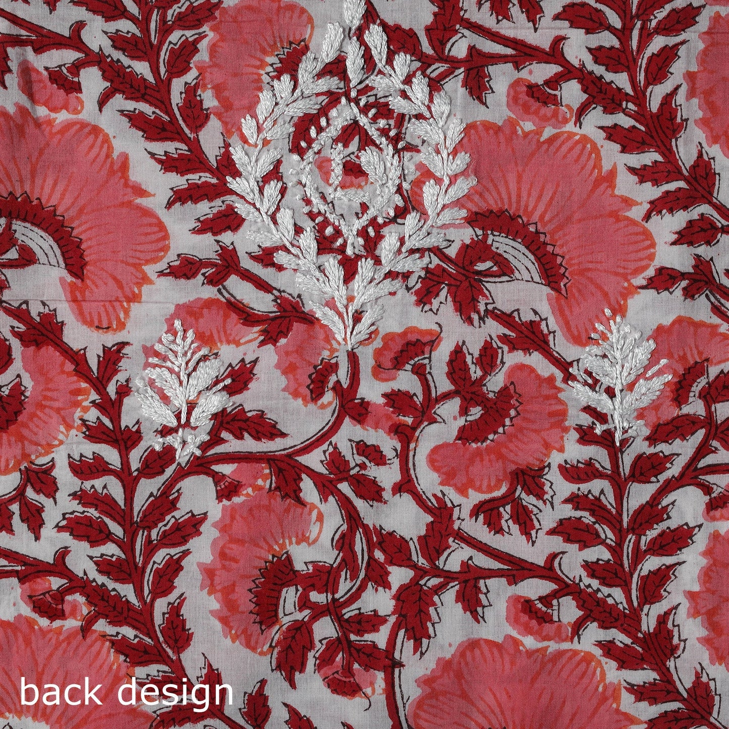 Lucknowi chikankari work sanganeri unstitched kurta