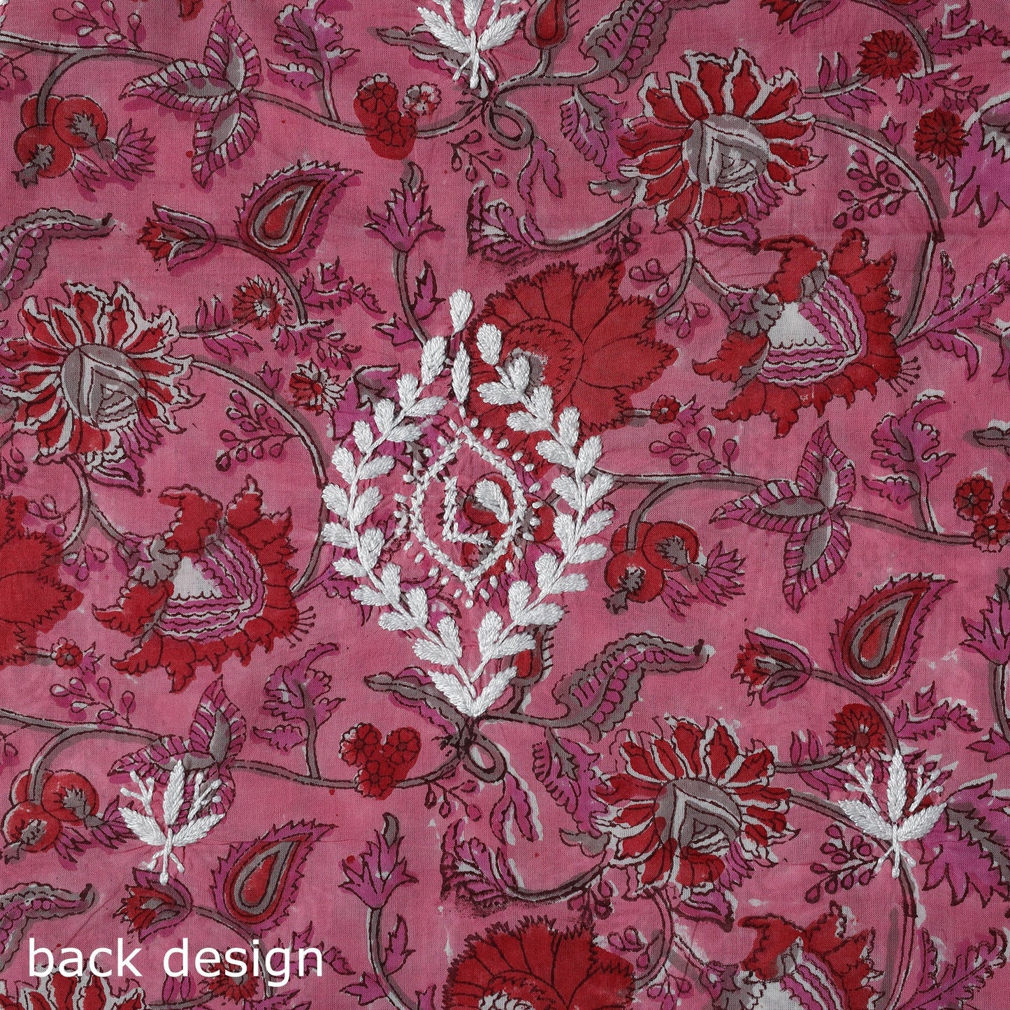 Lucknowi chikankari work sanganeri unstitched kurta