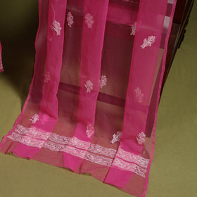 Pink - lucknowi hand embroidered chikankari georgette 3pc