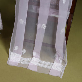 Pink - lucknowi hand embroidered chikankari georgette 3pc