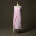 Pink - lucknowi hand embroidered cotton chikankari 3pc