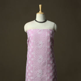 Purple - lucknowi hand embroidered cotton chikankari 3pc