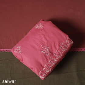 Lucknowi hand embroidered cotton chikankari 3pc unstitched