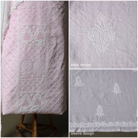 Lucknowi hand embroidered cotton chikankari 3pc unstitched