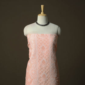 Pink - lucknowi hand embroidered cotton chikankari 3pc