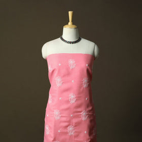 Lucknowi hand embroidered cotton chikankari 3pc unstitched