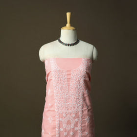 Lucknowi hand embroidered cotton chikankari 3pc unstitched