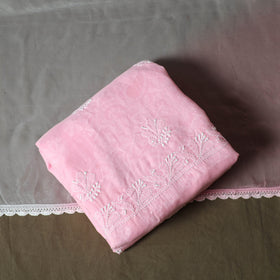 Pink - lucknowi hand embroidered cotton chikankari 3pc