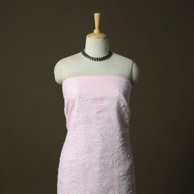 Lucknowi hand embroidered cotton chikankari 3pc unstitched