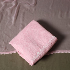 Lucknowi hand embroidered cotton chikankari 3pc unstitched