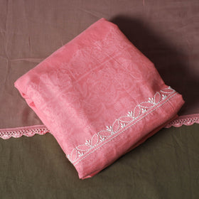 Lucknowi hand embroidered cotton chikankari 3pc unstitched