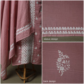 Lucknowi hand embroidered kota doria cotton chikankari 2pc