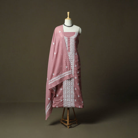 Lucknowi hand embroidered kota doria cotton chikankari 2pc