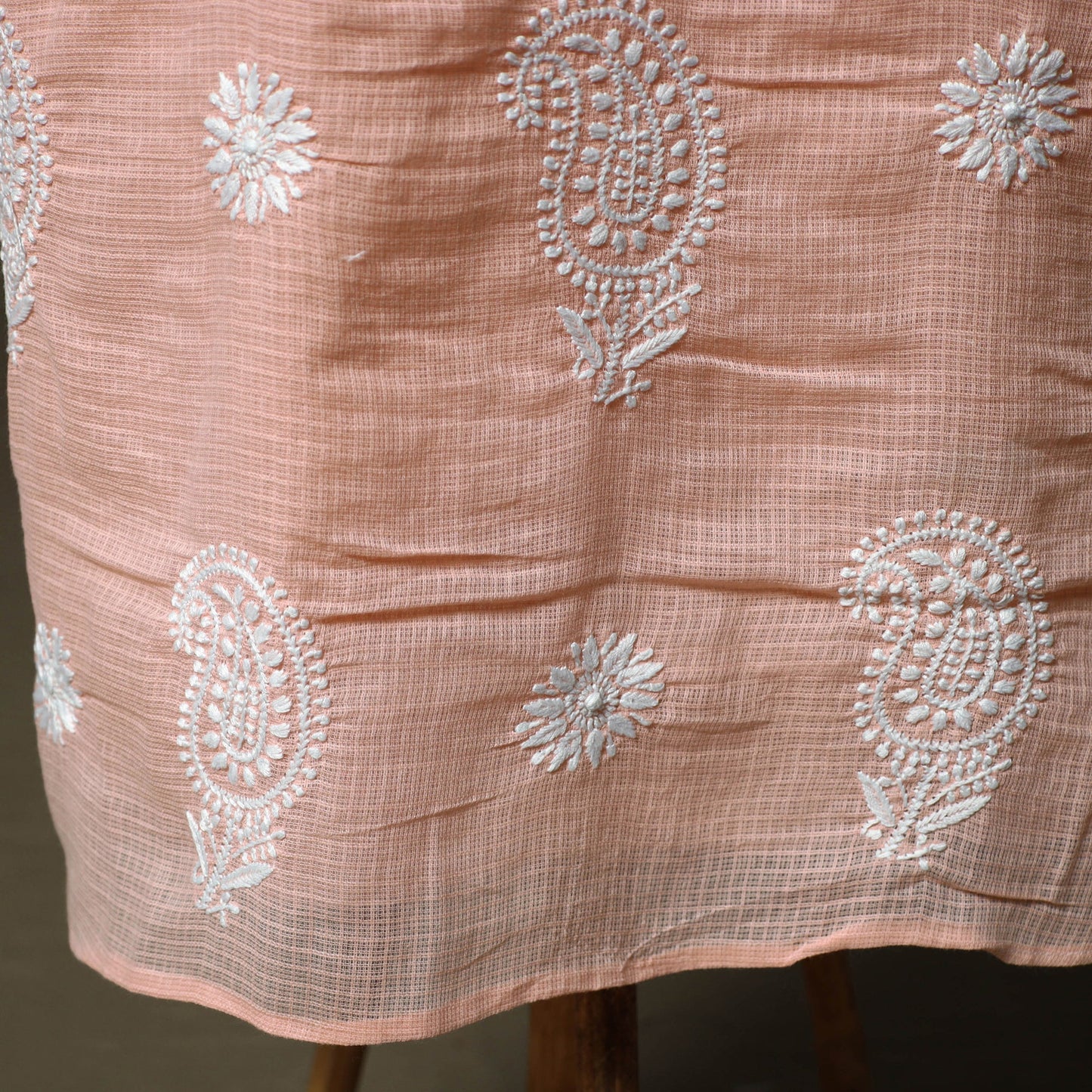 Lucknowi hand embroidered kota doria cotton chikankari 2pc