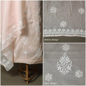 Lucknowi hand embroidered kota doria cotton chikankari 2pc