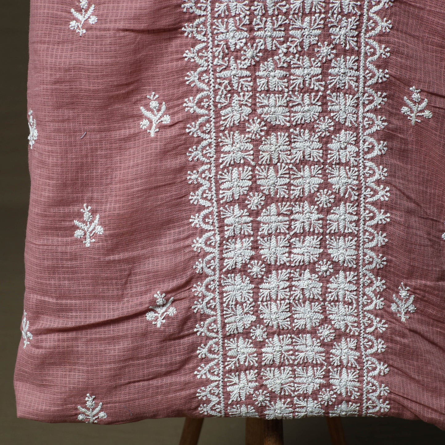 Lucknowi hand embroidered kota doria cotton chikankari 2pc