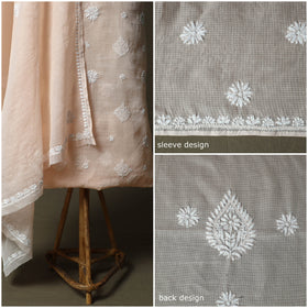 Lucknowi hand embroidered kota doria cotton chikankari 2pc