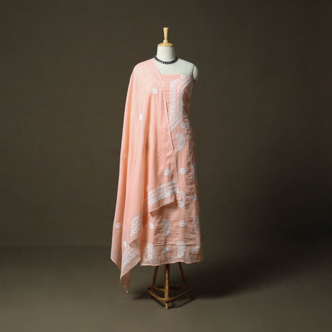 Lucknowi hand embroidered kota doria cotton chikankari 2pc