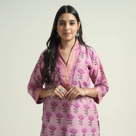 Mangalagiri Kurta with Palazzo & Dupatta Set