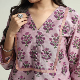  Mangalagiri Kurta with Palazzo & Dupatta Set